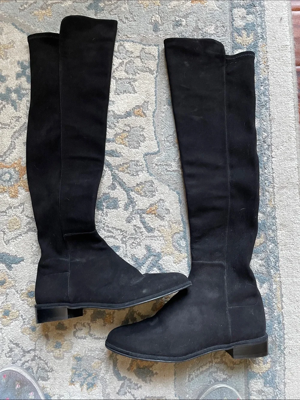 Stuart Weitzman Black Over-the-Knee Suede Boots - Picture 2 of 5